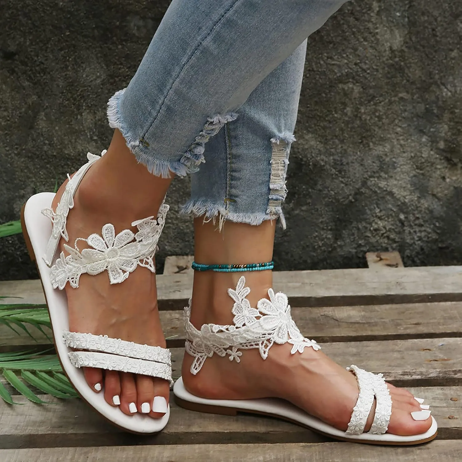 Slides for Women Dressy Fashion Sandles Womans Flip Flops for Women Womens Casual Strappy Sandal Adjustable Buckle Slip on Womens Wedge Sandal