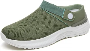 Slip On Sandals for Women Men Summer Air Cushion Platform Mesh Sneaker Breathable Mesh Walking Shoes Platform Outdoor Slippers Orthopedic Diabetic Sandals Casual Beach Shoe