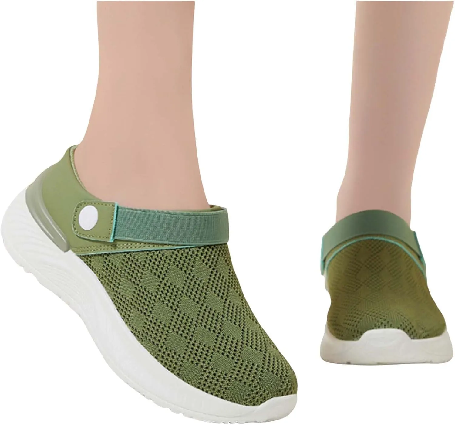 Slip On Sandals for Women Men Summer Air Cushion Platform Mesh Sneaker Breathable Mesh Walking Shoes Platform Outdoor Slippers Orthopedic Diabetic Sandals Casual Beach Shoe