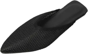 SuanlaTDS Women's Flat Sandals Dressy Closed Pointed Toe Slingback Low Heel Slip On Backless Mules Clogs Summer Comfortable Breathable Mesh Loafers Sexy Business Casual Outdoor Party Sandal