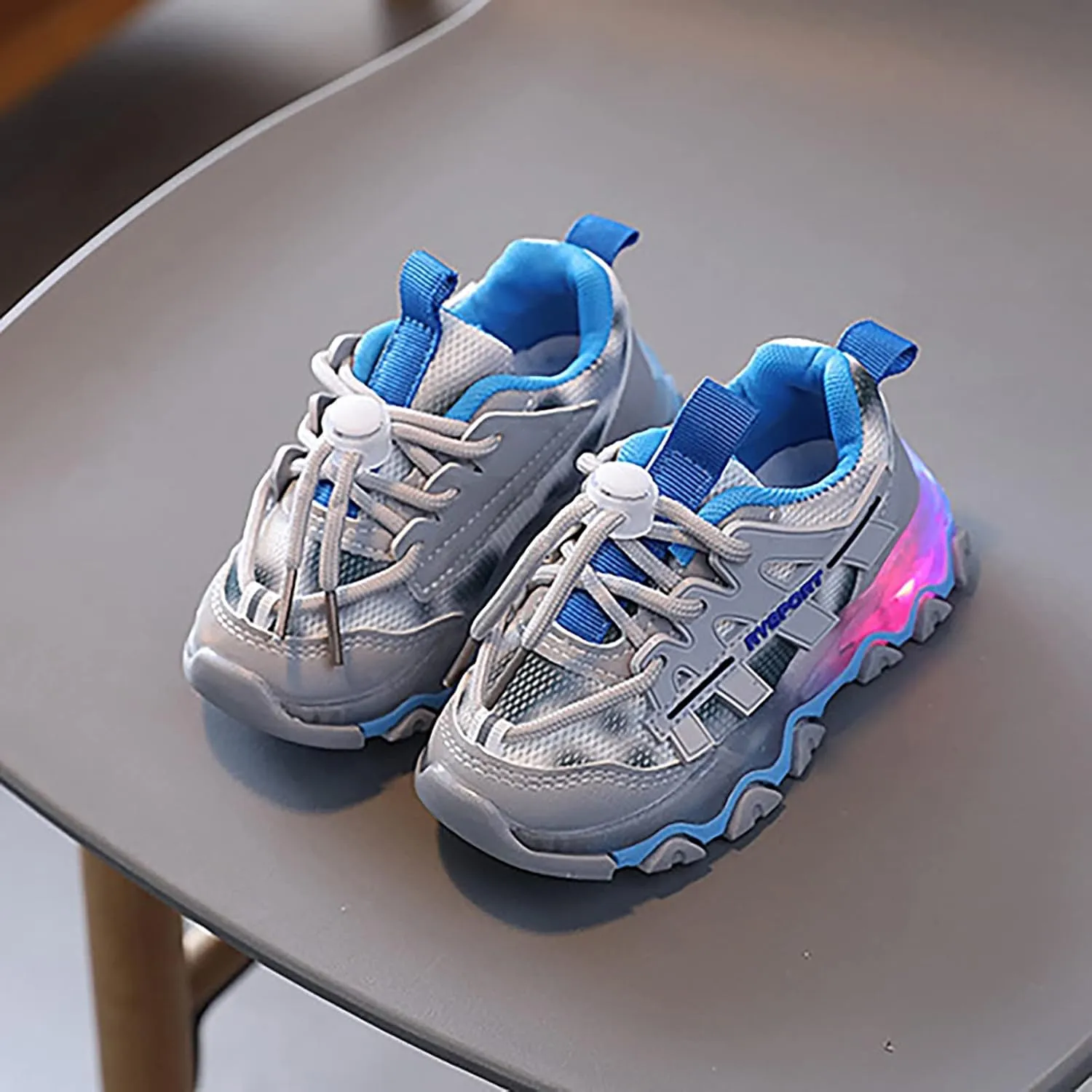 Toddler Boys Girls Light Up Shoes Flashing Lightweight Mesh Breathable Adorable Casual Cute Toddler Dress Shoe Kids