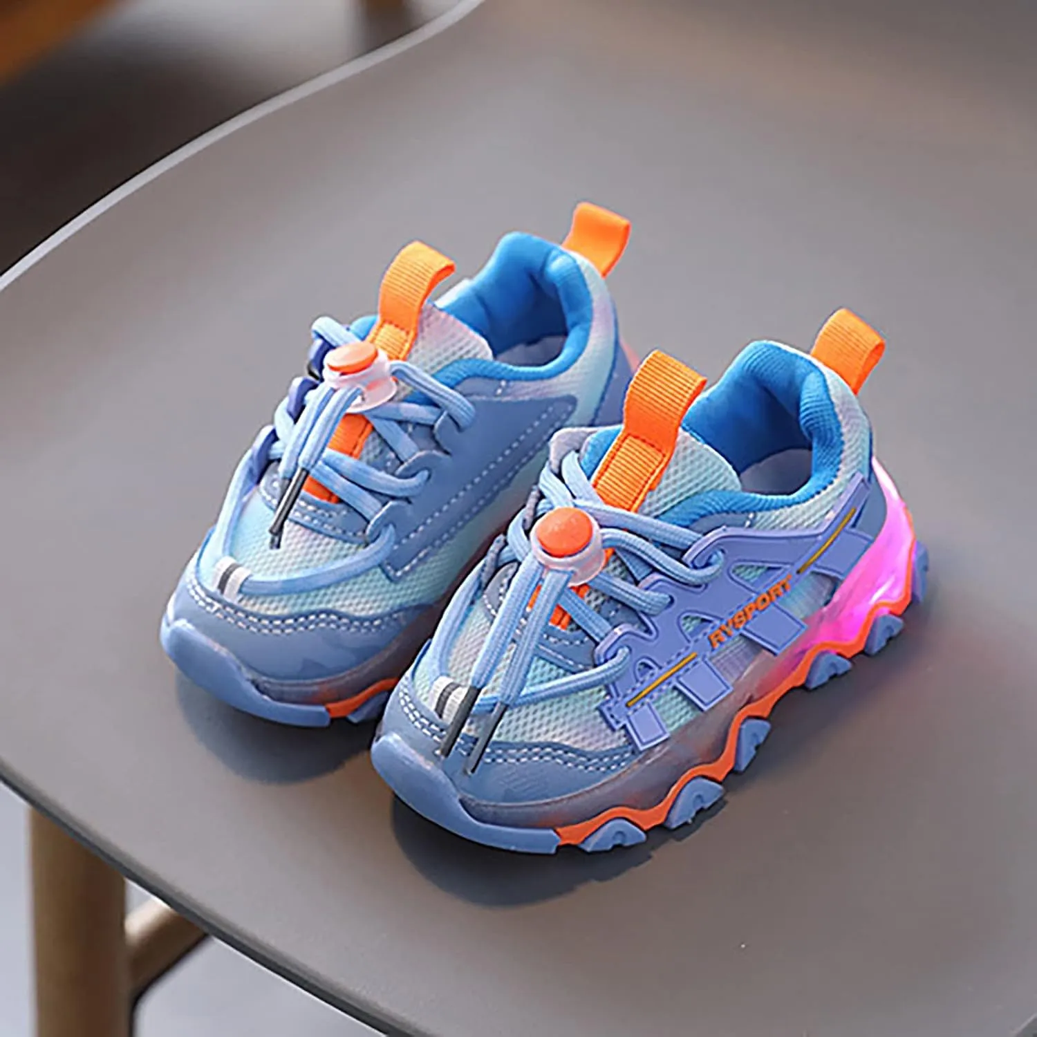 Toddler Boys Girls Light Up Shoes Flashing Lightweight Mesh Breathable Adorable Casual Cute Toddler Dress Shoe Kids