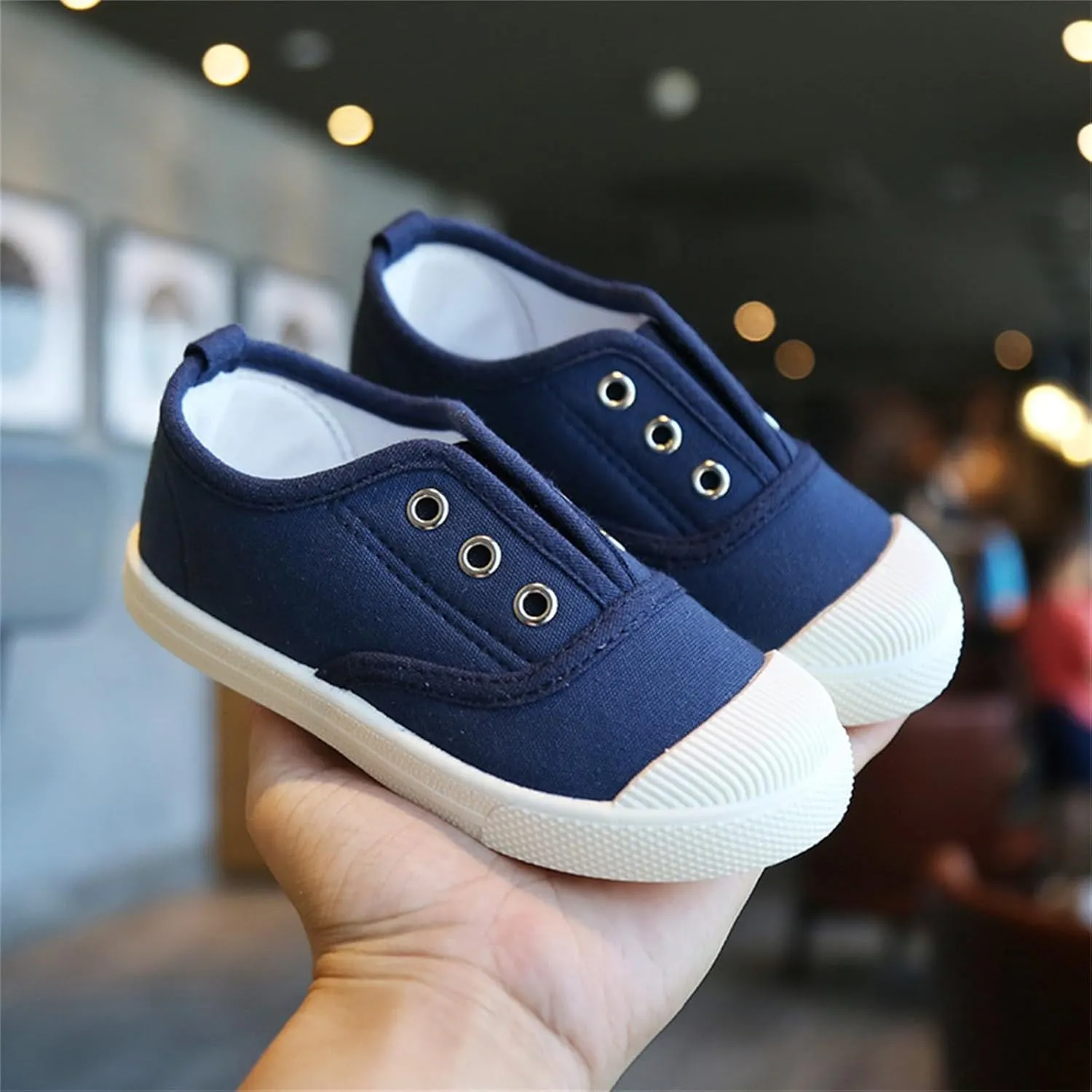 Toddler Canvas Flat Sneakers Lace Ankle Non Slip Running Sport Shoes Childrens Kids Breathable Comfy Summer Casual Shoes