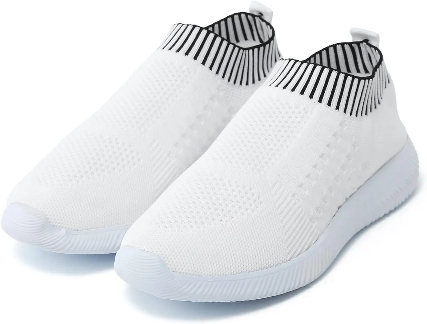 Women Canvas Slip On Sneakers Casual Walking Shoes Lightweight Flat Comfortable Elastic Non Slip Loafers
