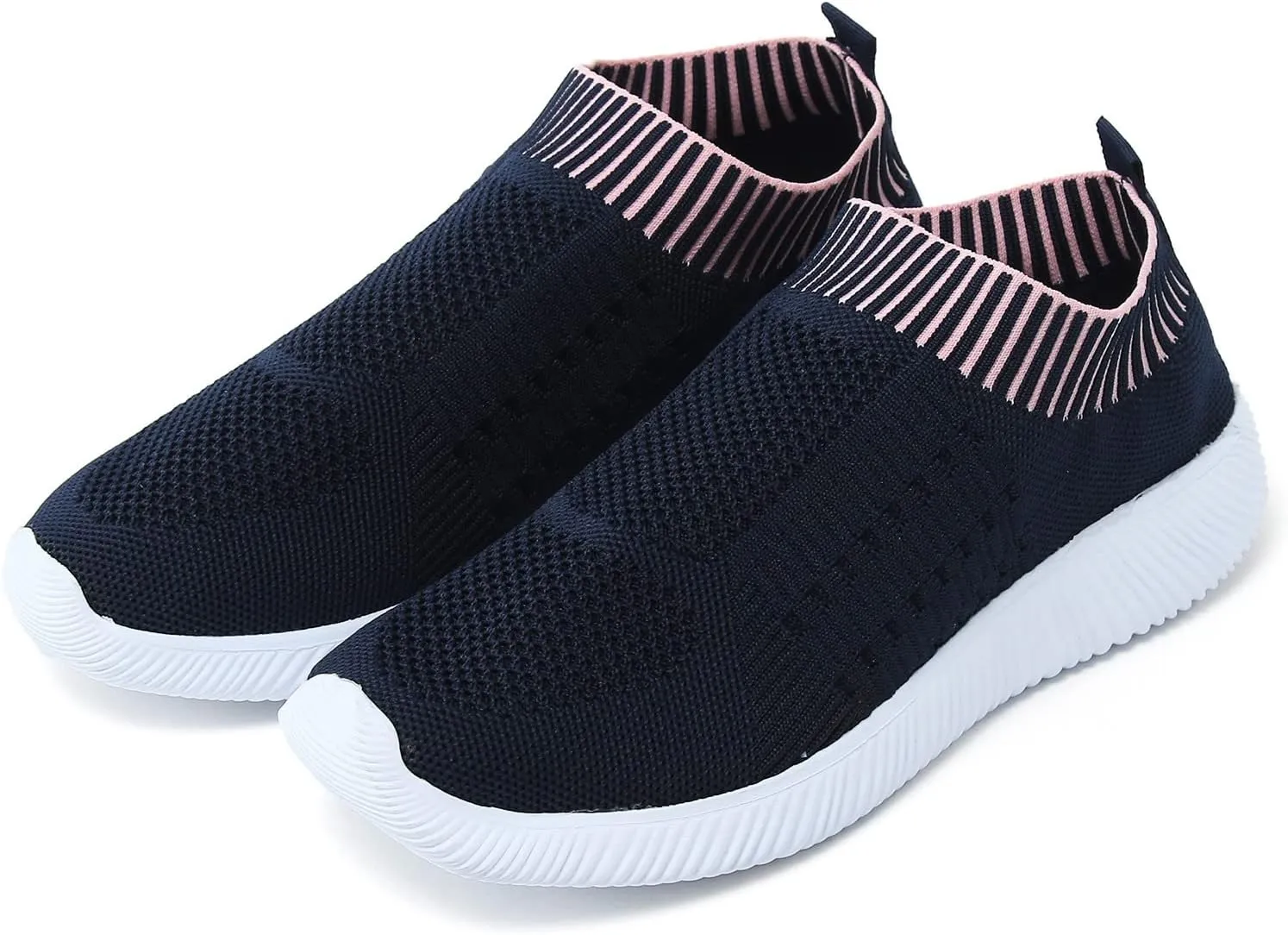 Women Canvas Slip On Sneakers Casual Walking Shoes Lightweight Flat Comfortable Elastic Non Slip Loafers