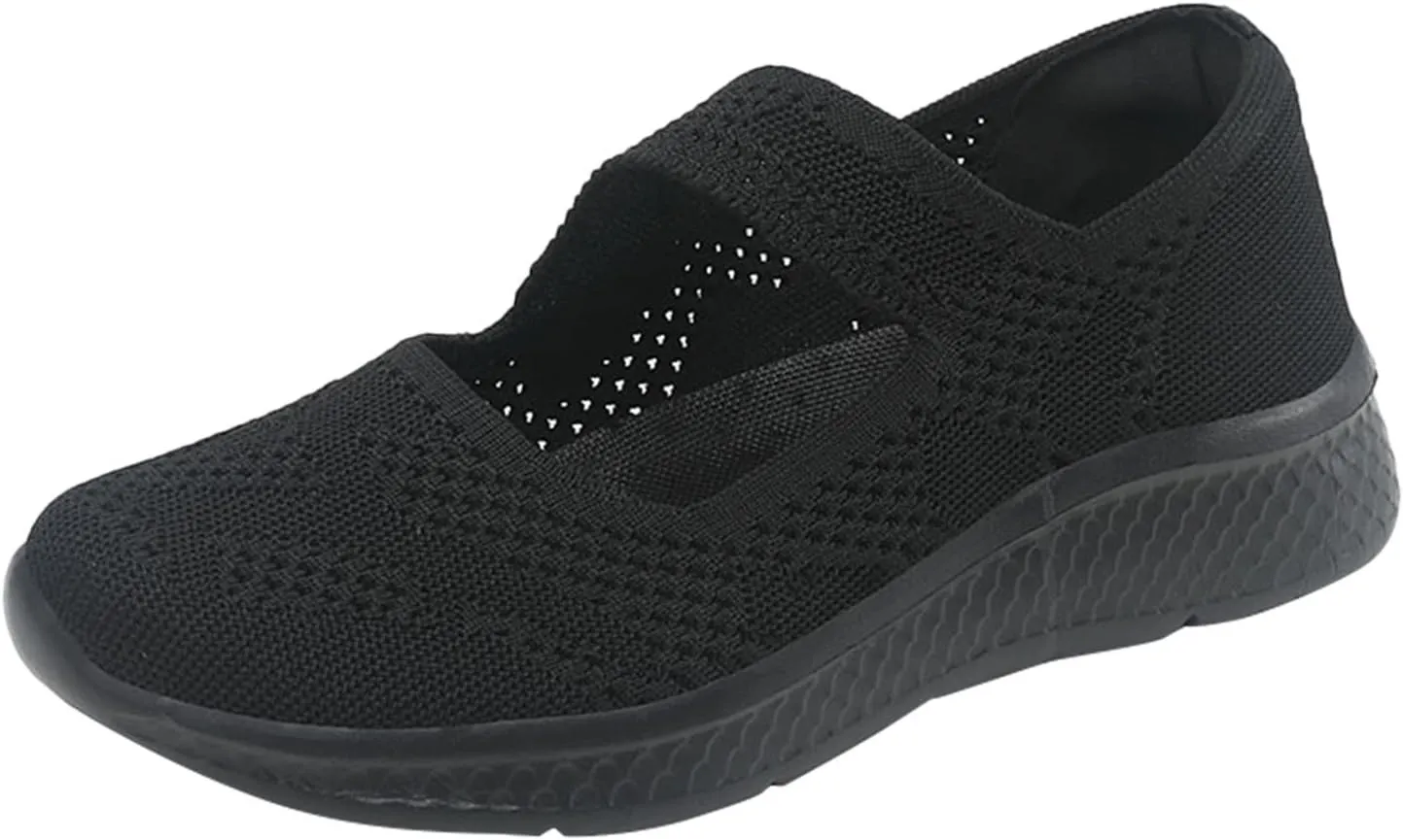 Women Casual Slip On Loafers Comfortable Walking Shoes Lightweight Canvas Sneakers Non Slip Flat Flats