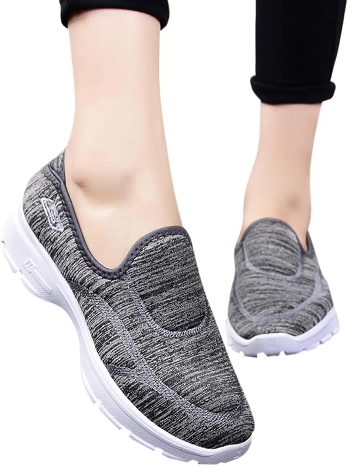 Women Ladies Casual Loafers Breathable Stretch Cloth Shoes Shoes for Boys Casual Wear