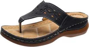 Women's Arch Support Flip Flops Comfortable Thong Sandals Wide Width Platform Beach Sandal for Woman Wedge Comfortable Boho Sandalias Para Mujer Dressy Summer Cute Flat Shoes
