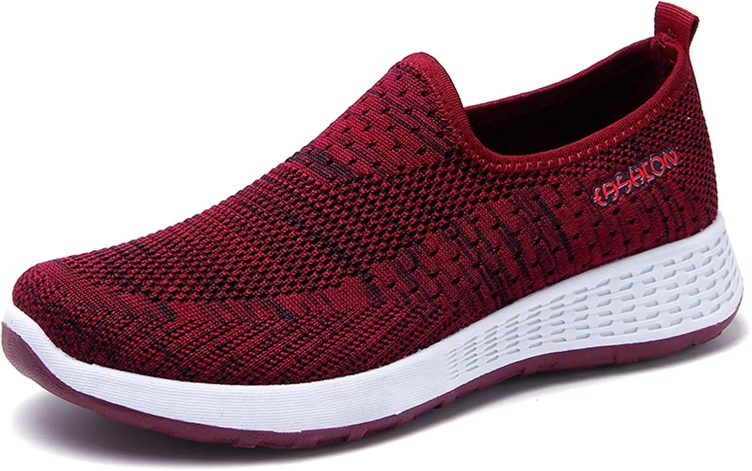 Womens Canvas Slip On Shoes Casual Walking Sneakers Lightweight Flat Fashion Comfortable Elastic Loafers Non Slip