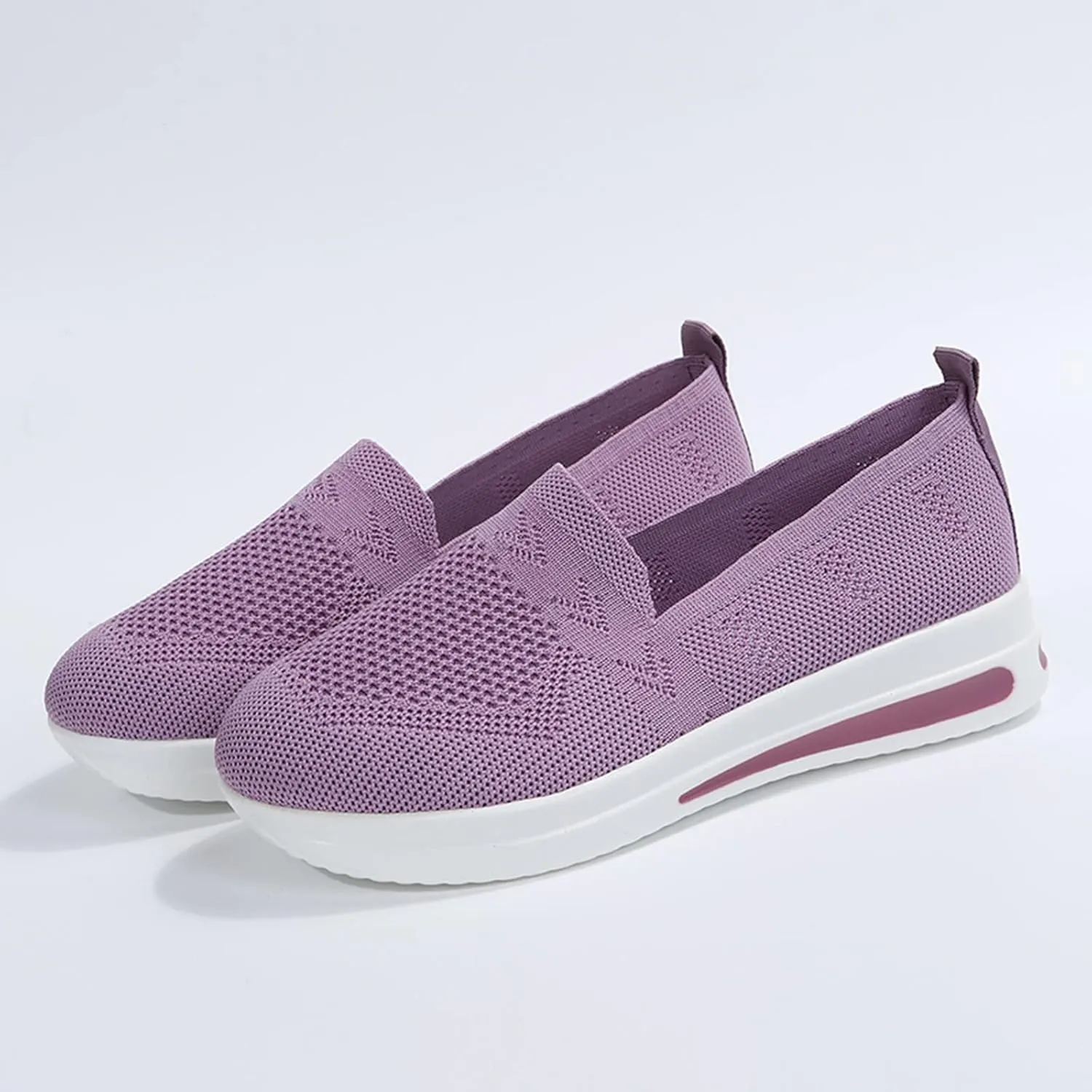 Womens Casual Slip On Loafers Comfortable Walking Shoes Lightweight Canvas Sneakers Flat Non Slip Flats