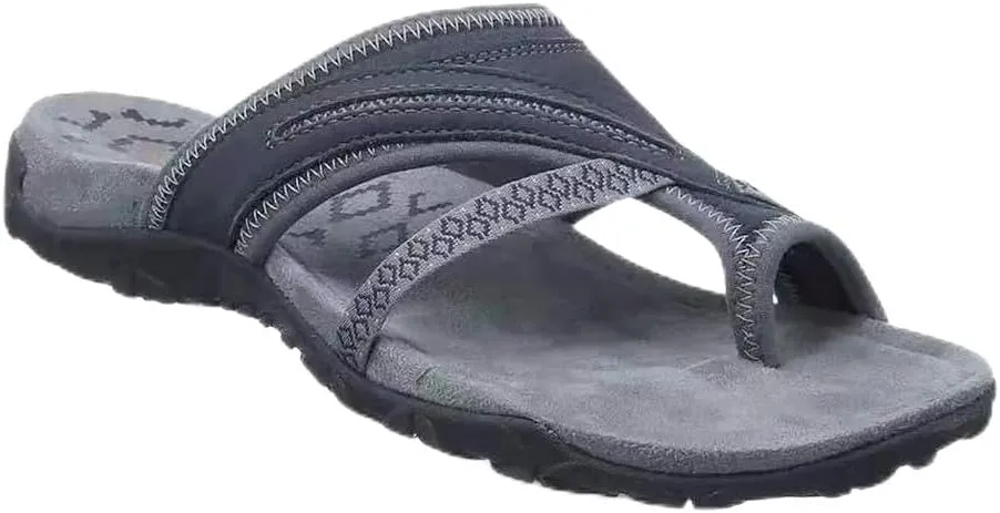 Women's Comfy Orthopedic Platform Sandals with Arch Support Flops, Fasciitis Comfort Sandals with Toe Ring Loop