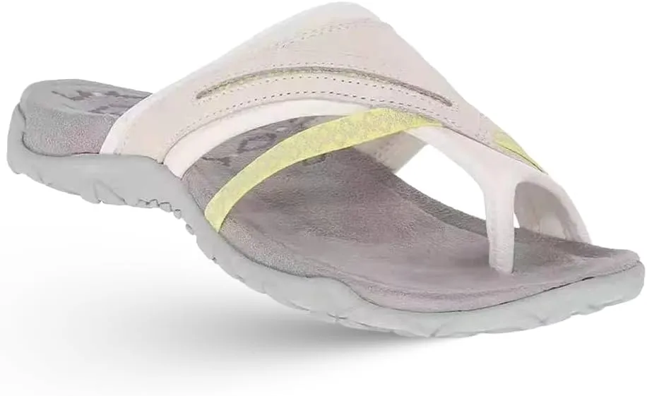 Women's Comfy Orthopedic Platform Sandals with Arch Support Flops, Fasciitis Comfort Sandals with Toe Ring Loop
