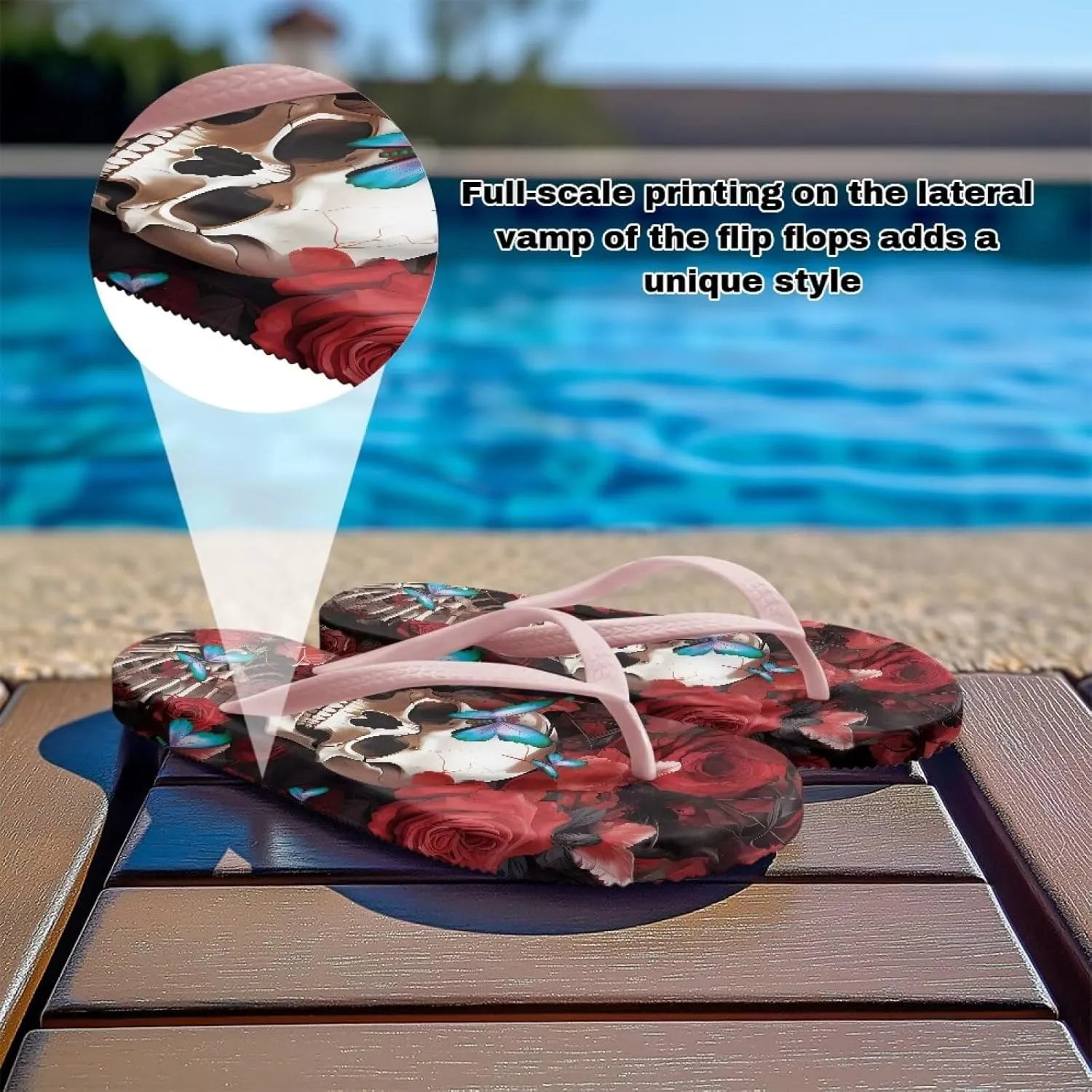Women's Flip Flops Fashion Summer Sandal Lightweight Thong Sandals Non-Slip Shower Shoes Soft Slippers for Casual Beach Pool US Size 5-9