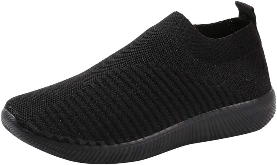 Womens Orthopedic Walking Shoes with Arch Support Slip On Sneakers for Plantar Fasciitis Relief Comfortable Casual Loafers Diabetic Swollen Feet Pain Relief
