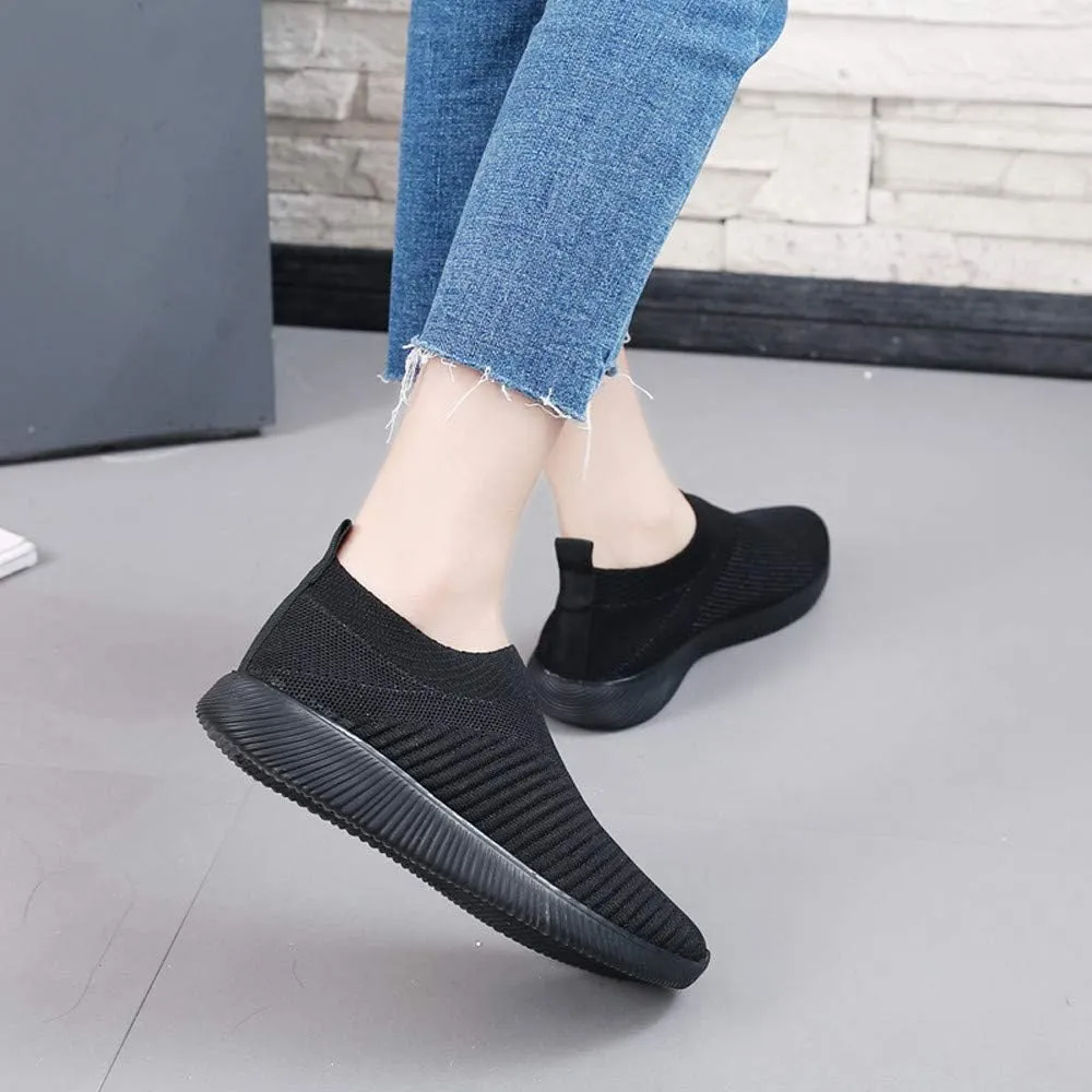 Womens Orthopedic Walking Shoes with Arch Support Slip On Sneakers for Plantar Fasciitis Relief Comfortable Casual Loafers Diabetic Swollen Feet Pain Relief