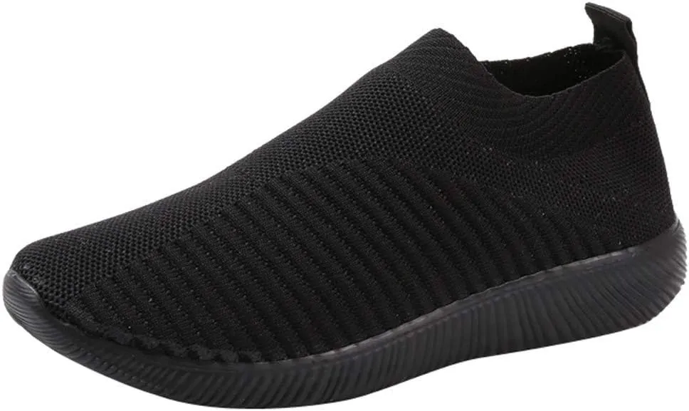 Womens Orthopedic Walking Shoes with Arch Support Slip On Sneakers for Plantar Fasciitis Relief Comfortable Casual Loafers Diabetic Swollen Feet Pain Relief