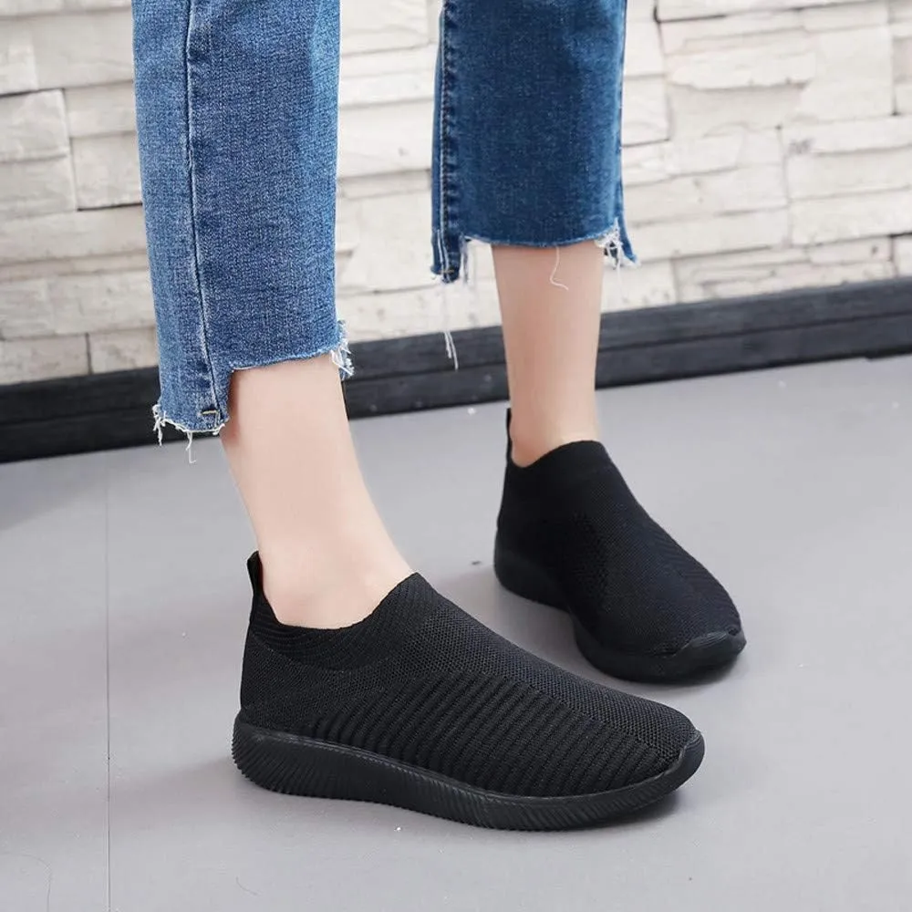 Womens Orthopedic Walking Shoes with Arch Support Slip On Sneakers for Plantar Fasciitis Relief Comfortable Casual Loafers Diabetic Swollen Feet Pain Relief