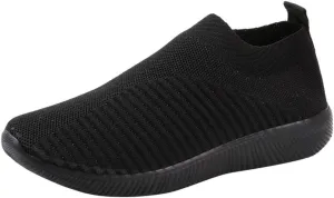 Womens Orthopedic Walking Shoes with Arch Support Slip On Sneakers for Plantar Fasciitis Relief Comfortable Casual Loafers Diabetic Swollen Feet Pain Relief