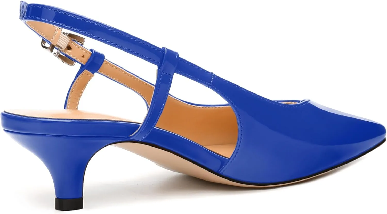 Women's Pumps, Pointed Toe Kitten Low Heels Pumps for Women, Closed Toe Slingback Low Heels Dress Shoes