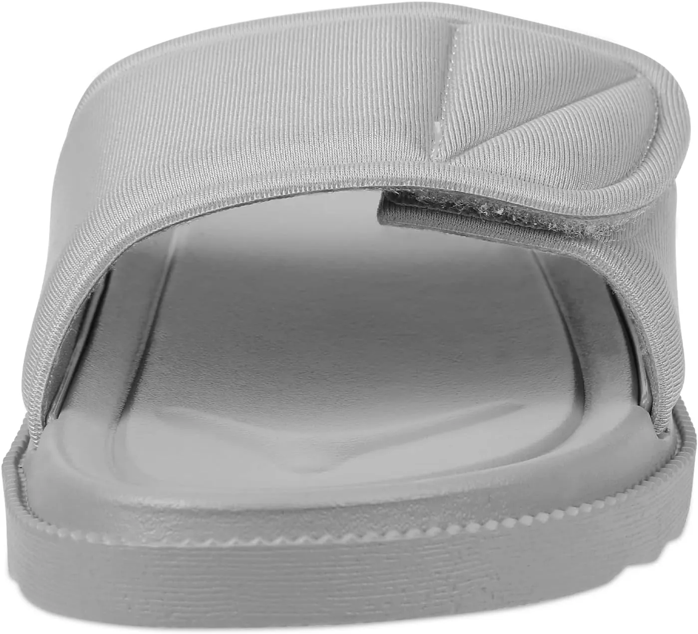 Women's Slide Sandals, Soccer Slide Sandals For Women With Memory Foam Upper   Hook & Loop Adjustable Strap