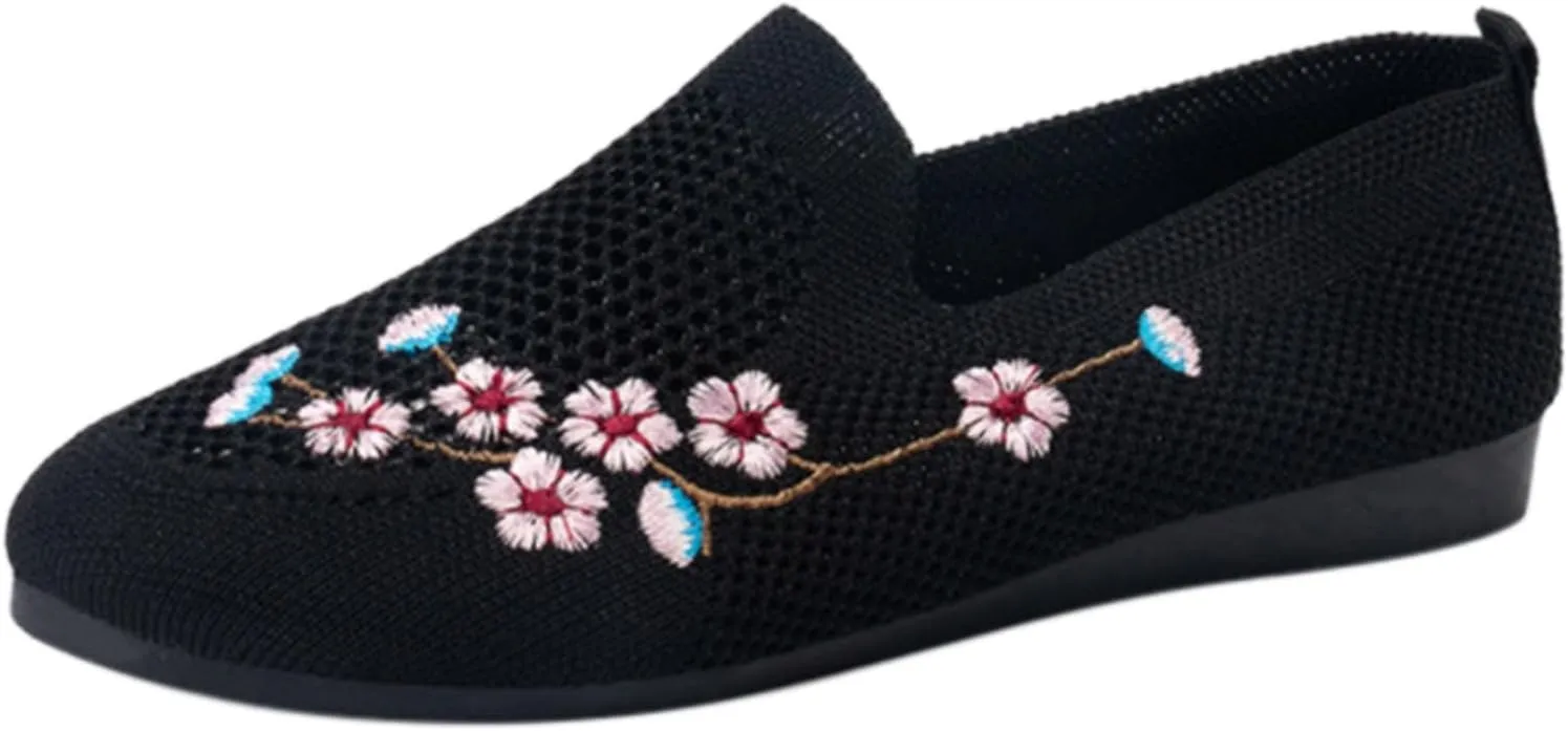 Womens Slip On Loafers Casual Comfortable Walking Shoes Lightweight Canvas Sneakers Non Slip Flat Flats