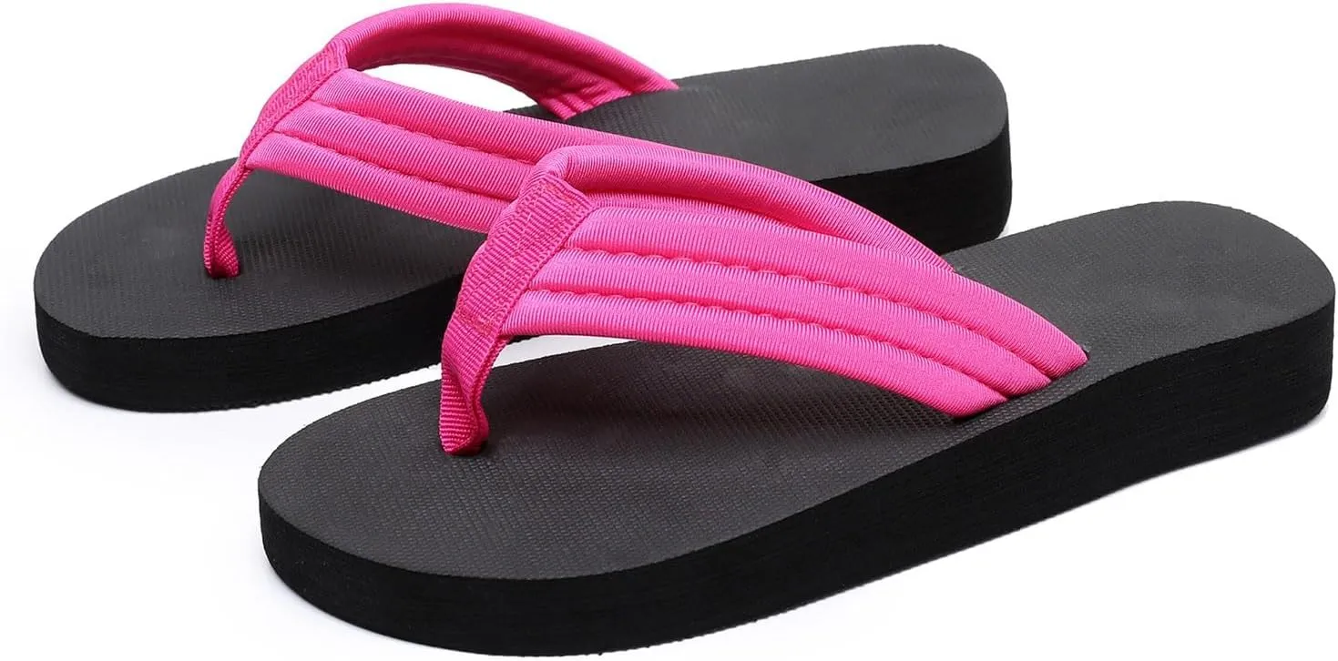Womens Wedge Flip-Flop Comfortable Platform Thong Sandals Summer Casual Clip Toe Sandals Slip on Beach Slippers